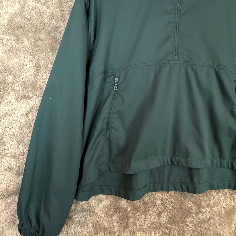 Girlfriend Collective Green Hummingbird 1/2 Zip Windbreaker Jacket Hoodie XL - Picture 8 of 15